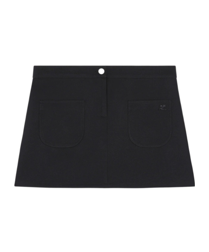 COURRÈGES LOGO-APPLIQU� TWILL MINISKIRT 