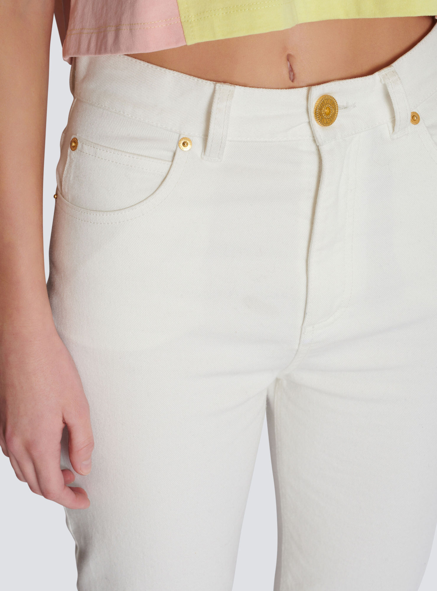 Balmain High-waist Jeans In White