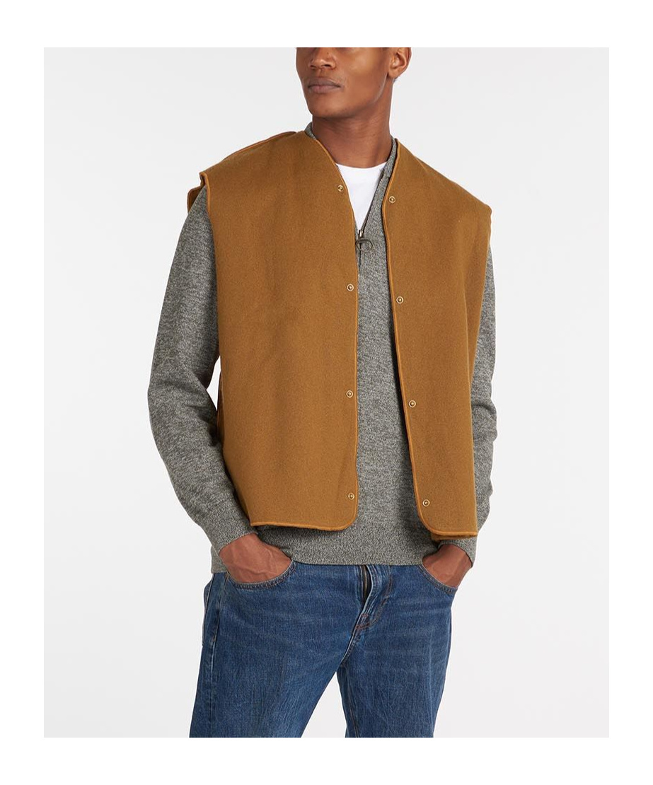 BARBOUR WARM PILE PRESS-STUD REVERSIBLE VEST
