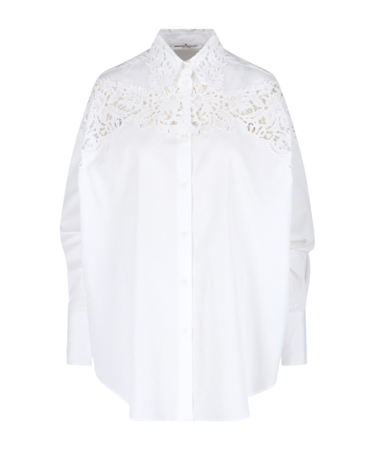 Ermanno Scervino Lace-panelling Poplin Shirt