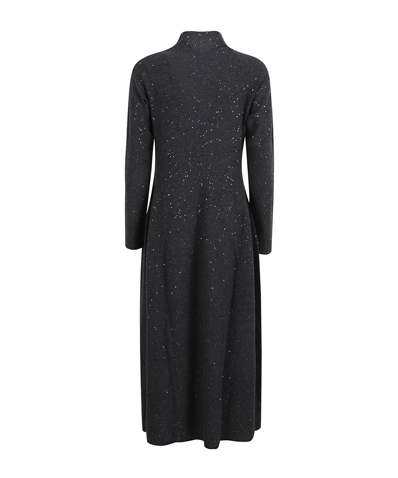 Antonelli High-neck Long-sleeved Dress In Black