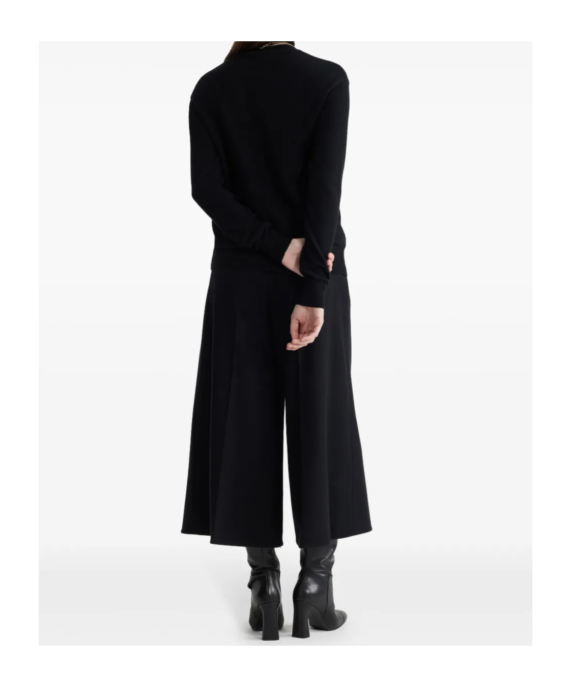 Patou Turtleneck Long Sleeve Sweater In Black