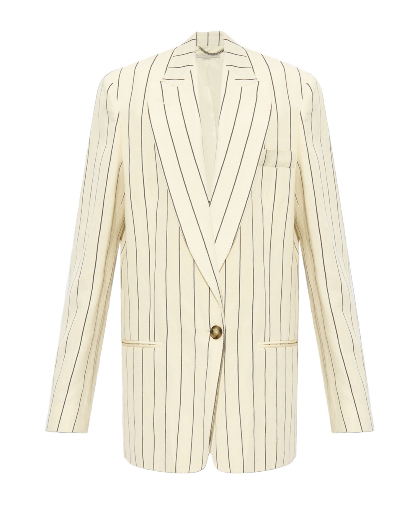 Stella Mccartney Striped Oversize Blazer In White