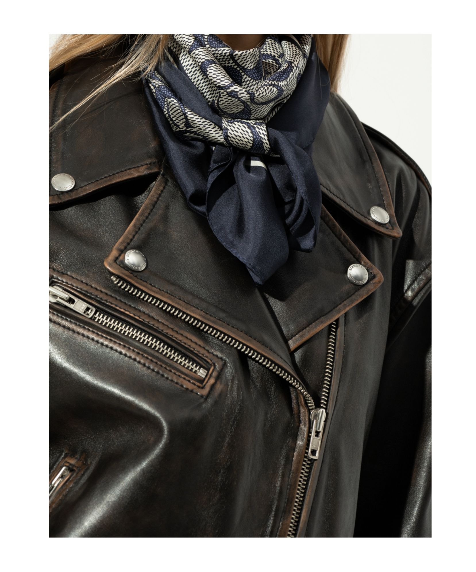 Coach Pattern Silk Scarf In Black