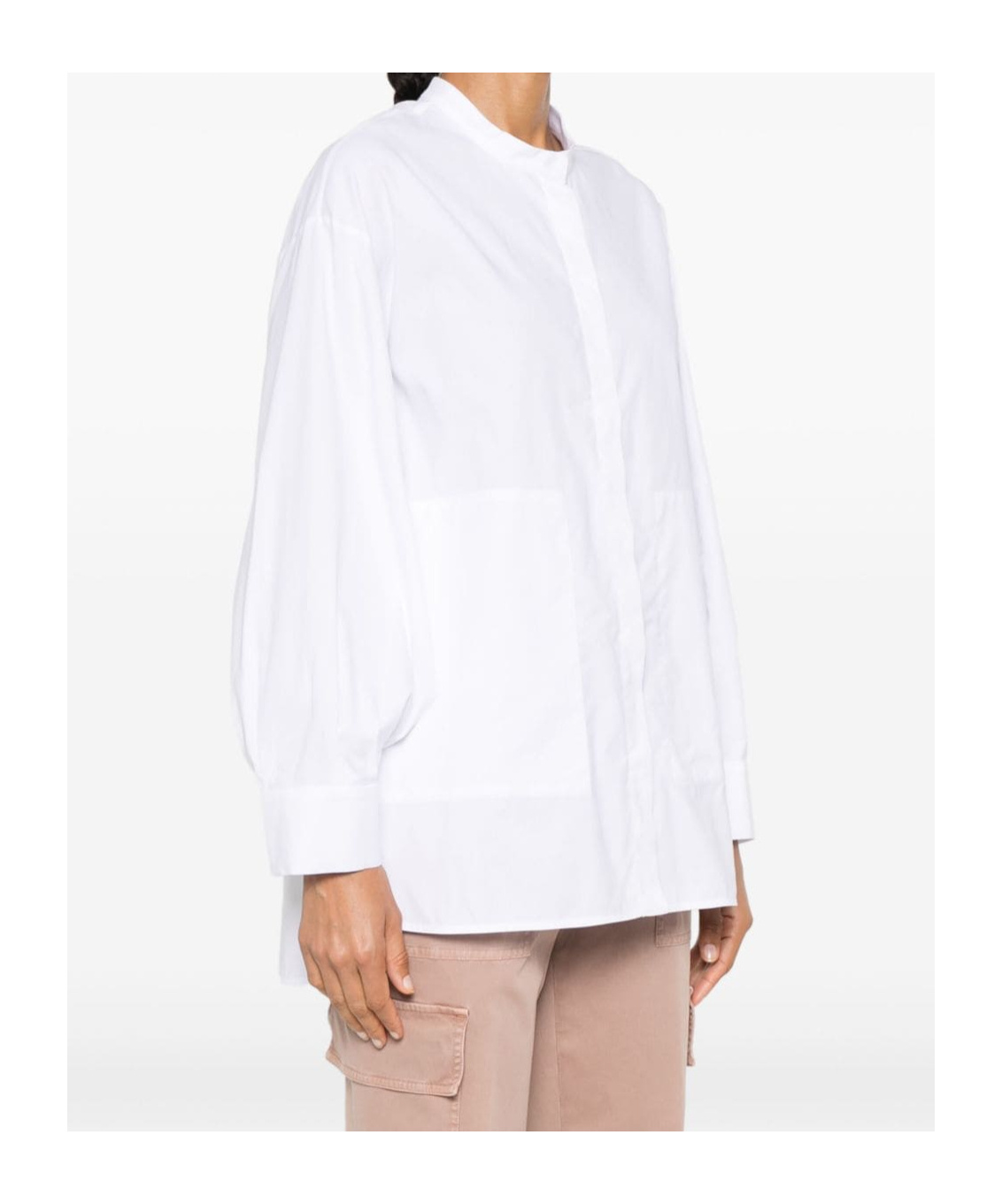 Max Mara Long-sleeved Shirt In White