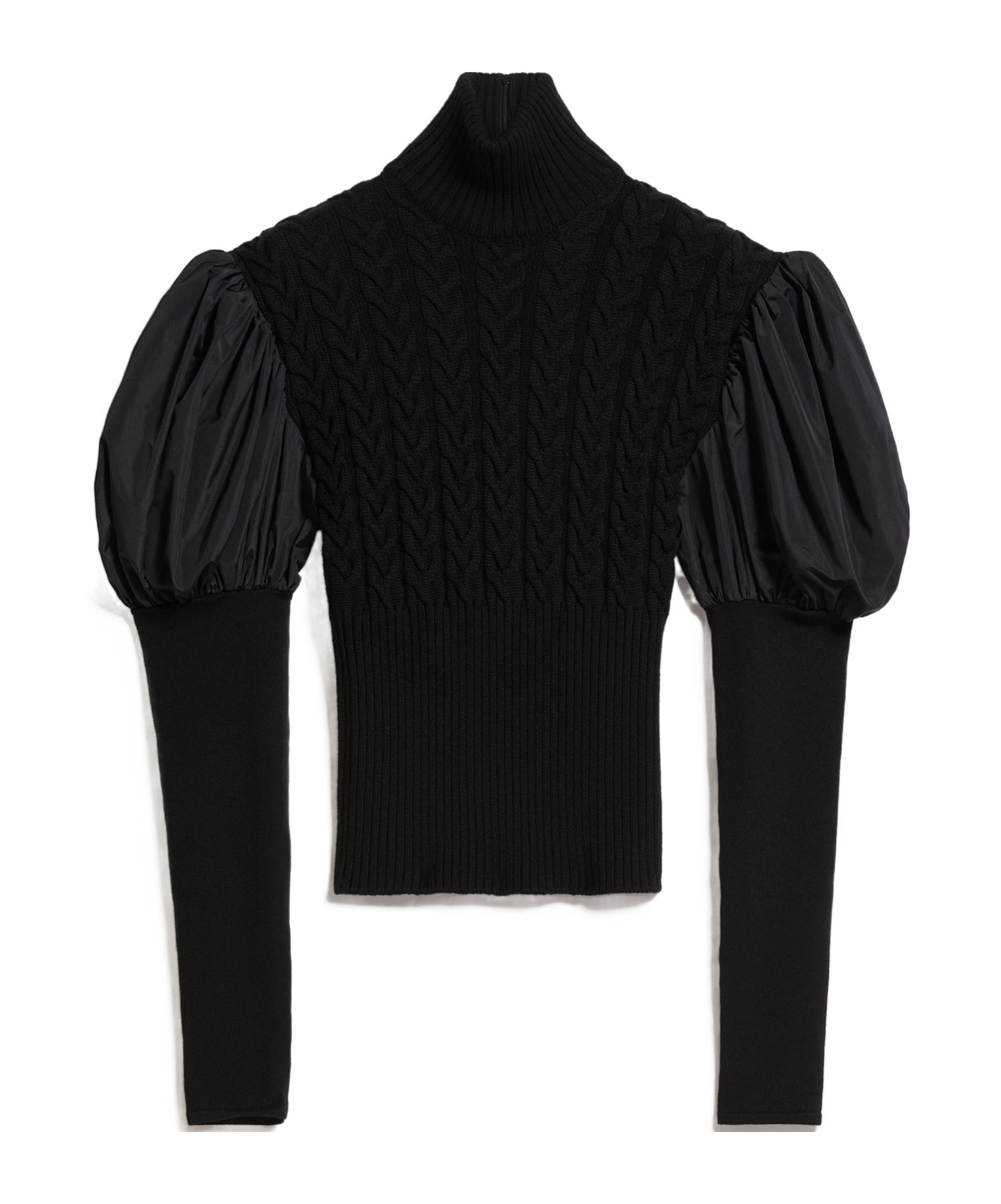 Max Mara High-necked Long-sleeved Sweater In Black
