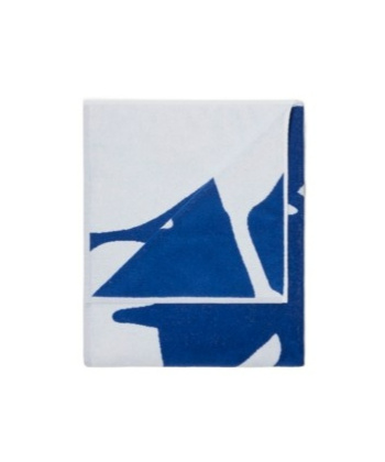 Burberry Ekd Cotton Bath Towel In Blue