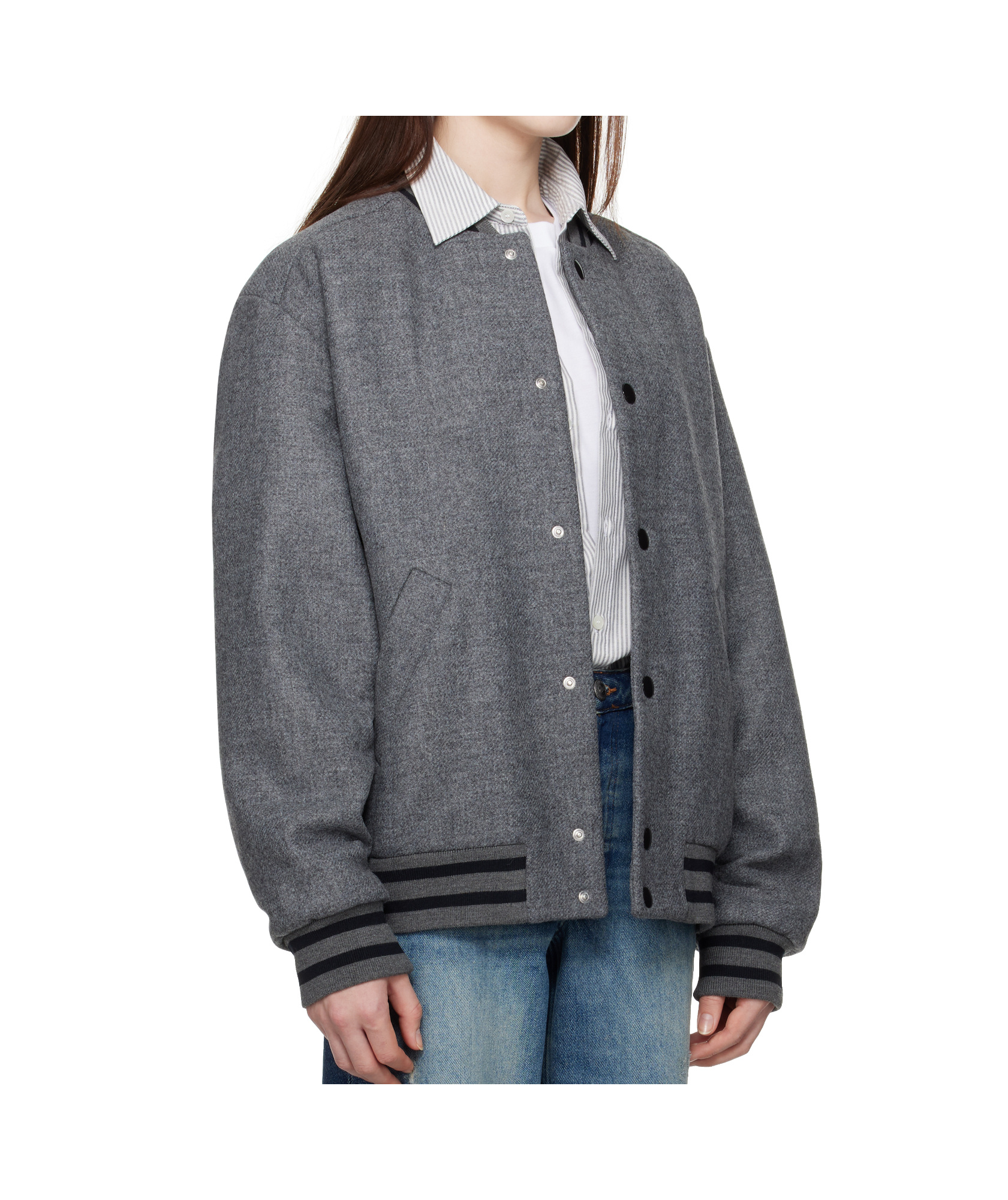 Apc Gray Micky Bomber Jacket In Gray