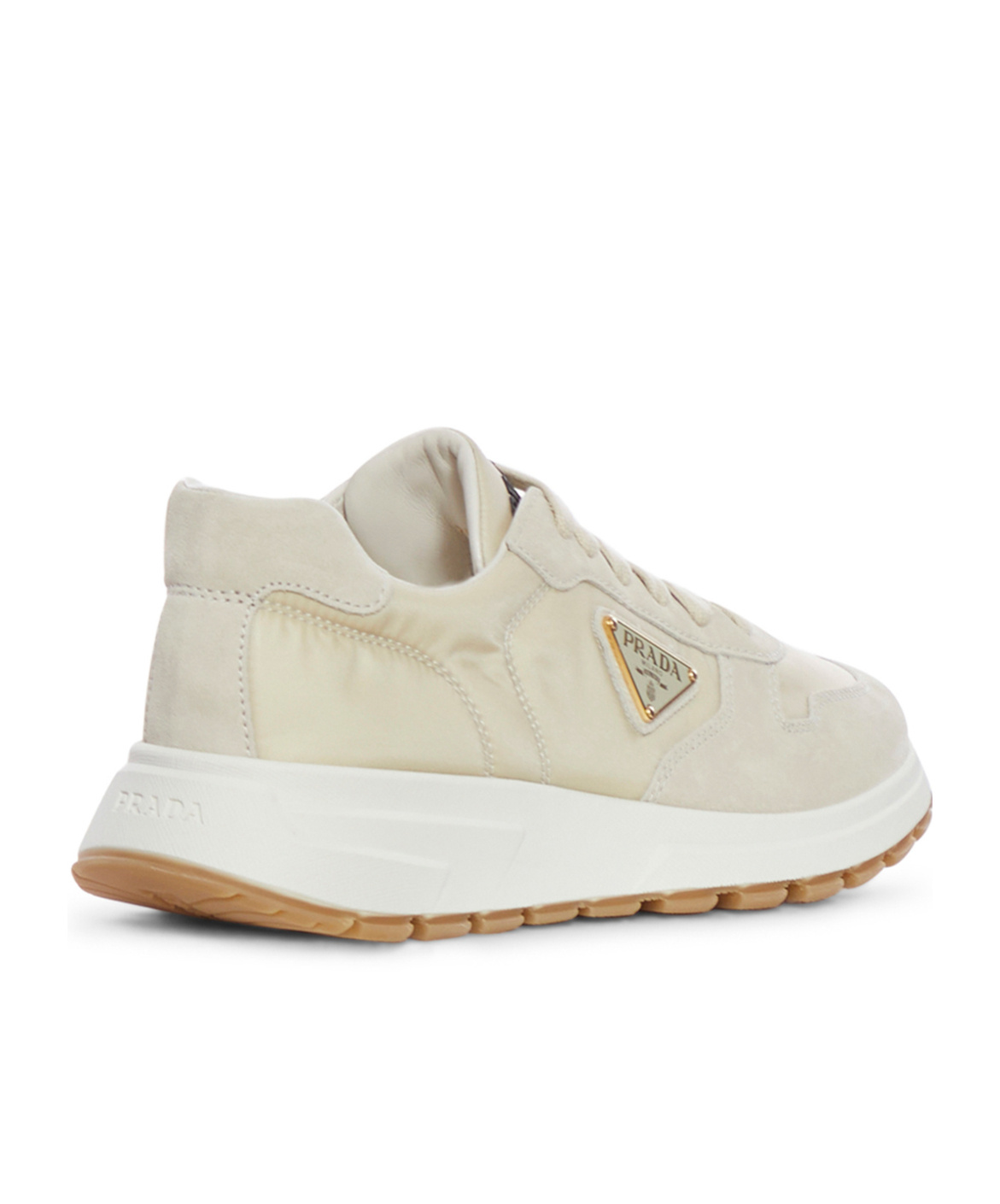 Prada Prax 01 Sneakers In Re-nylon And Suede Leather In Nude