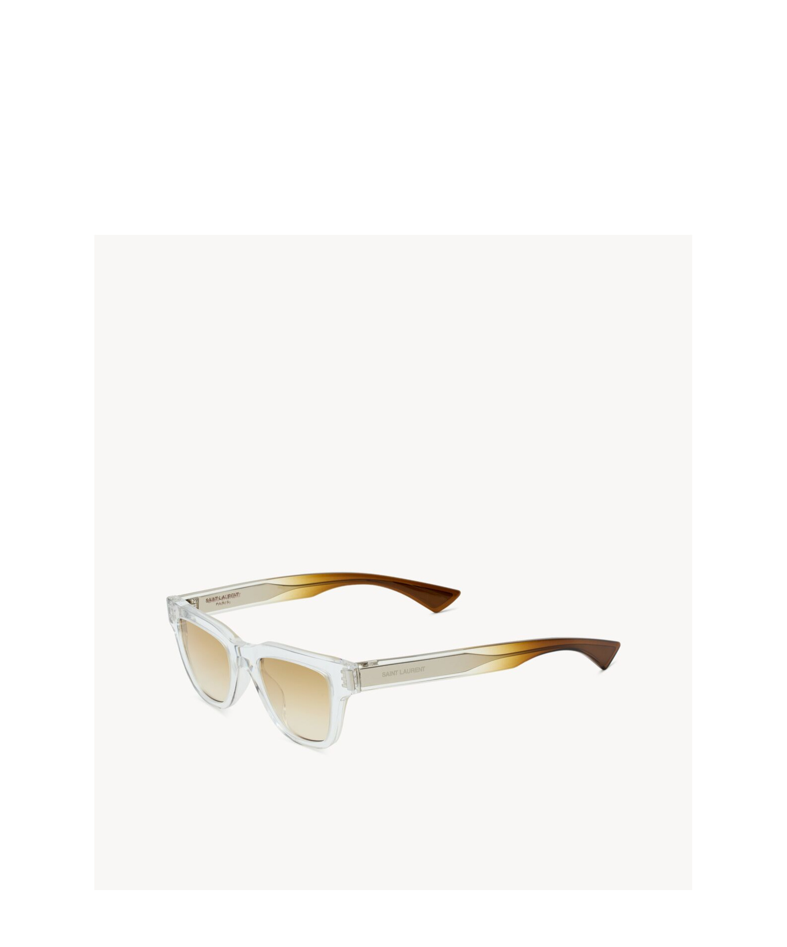 Saint Laurent Logo Sunglasses In Nude