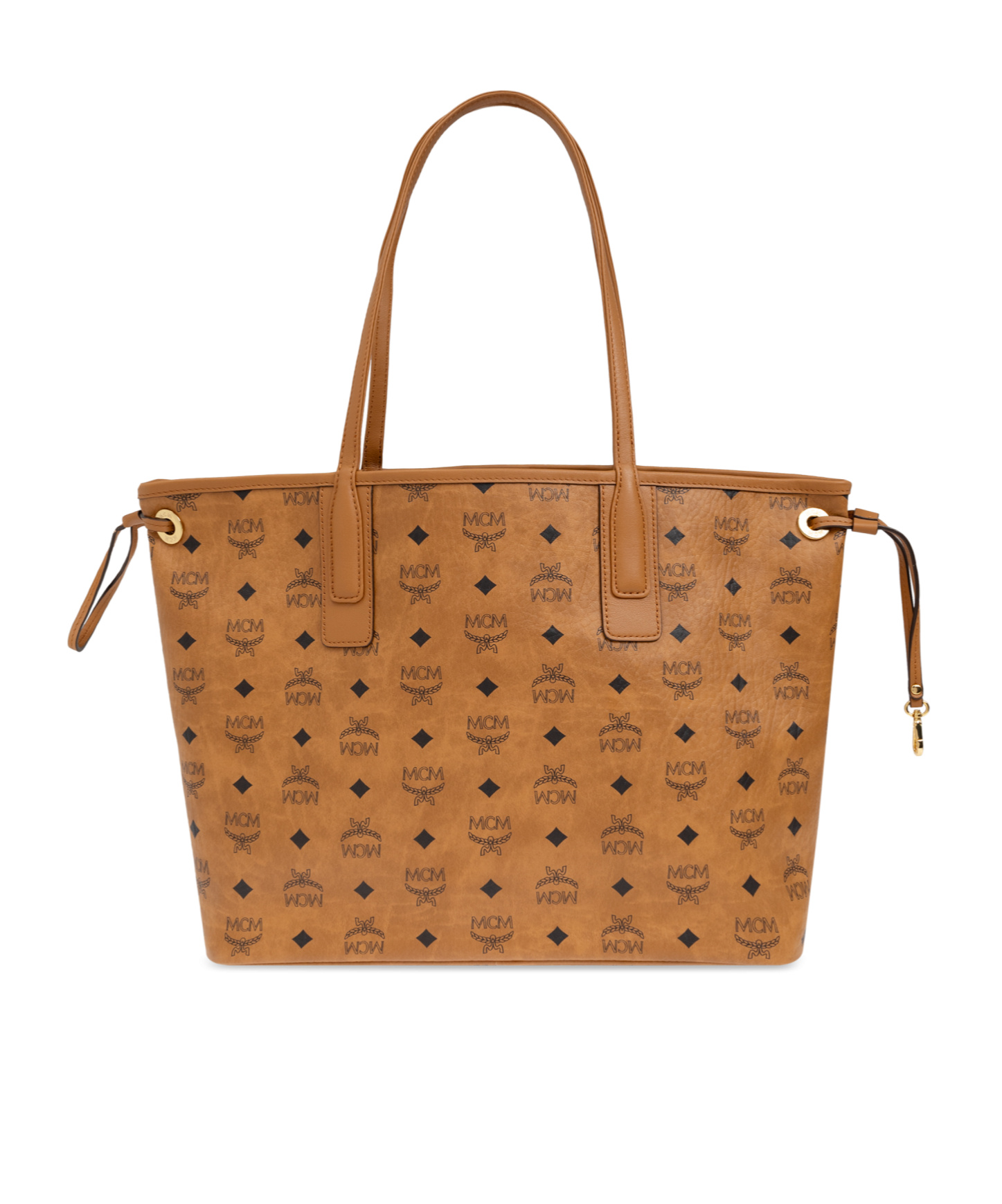 Mcm Printed Leather Medium Liz Shopping Bag In Brown
