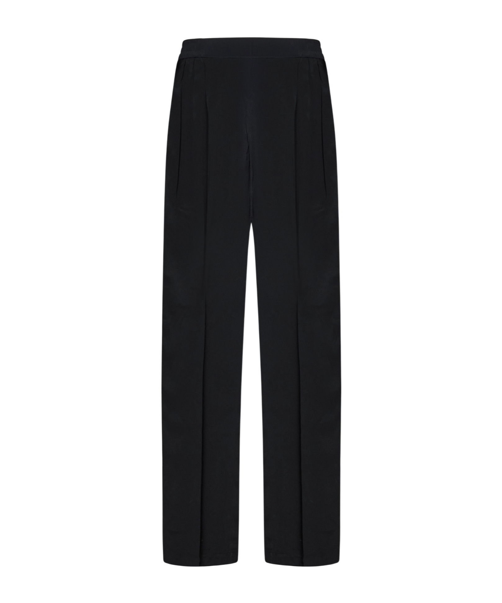 N°21 Silk Blend Satin Pyjama-style Trousers In Black
