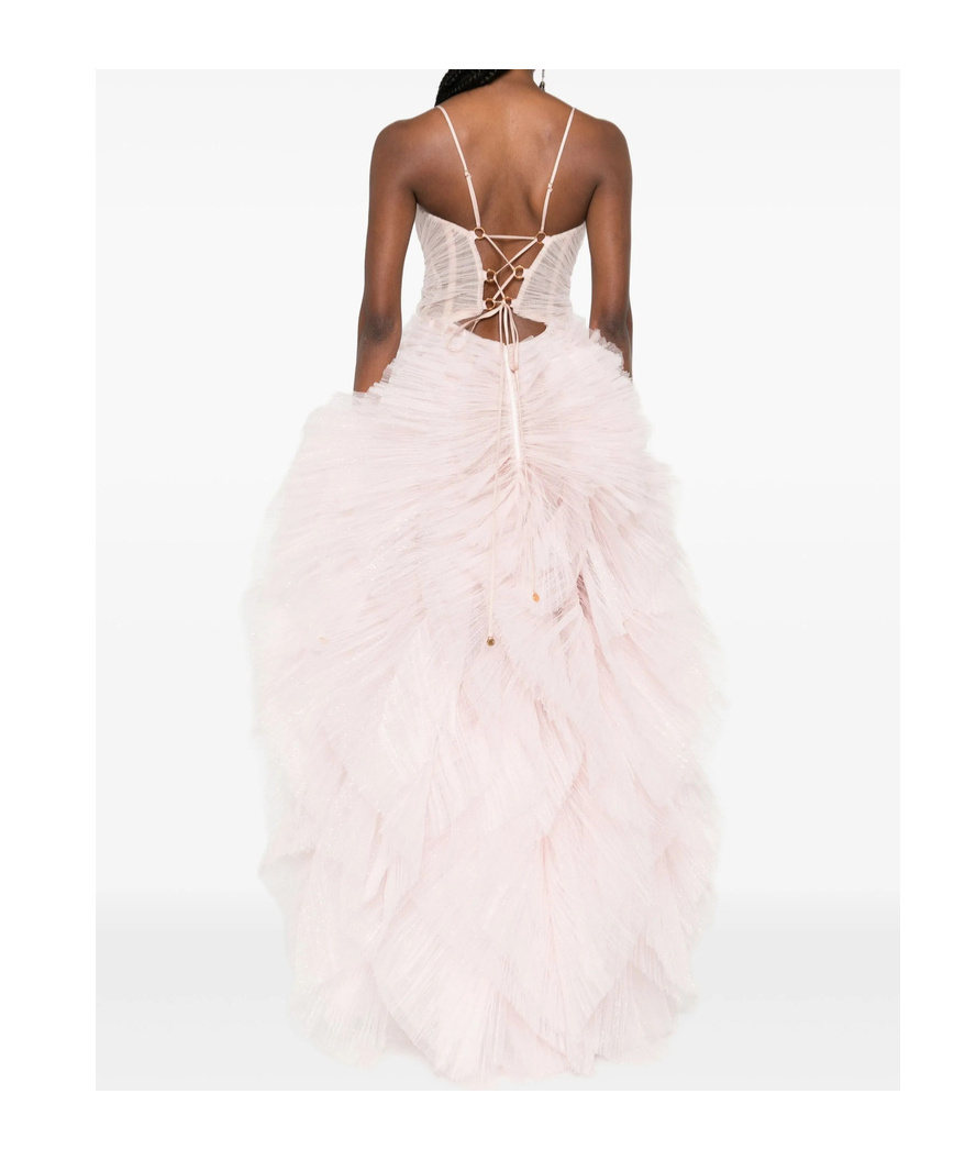 Maria Lucia Hohan Strapless Design Dress In Pink