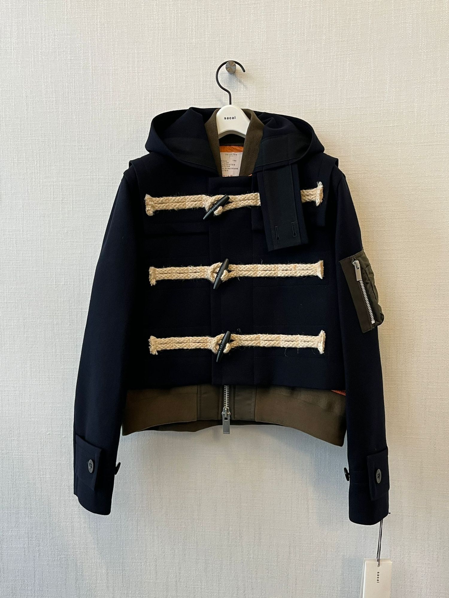 Sacai Long Sleeve Casual Jacket In Black