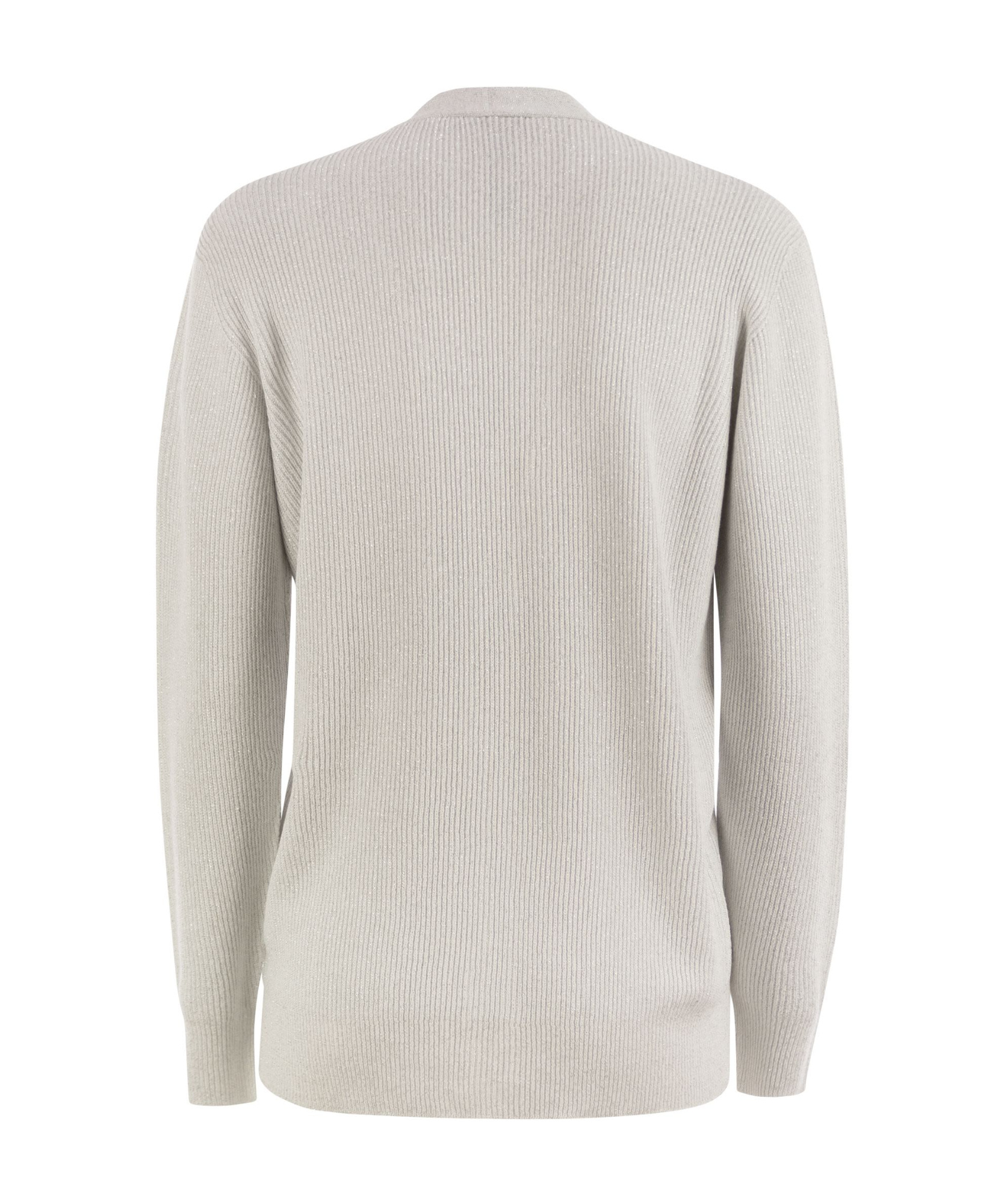 Fabiana Filippi Long-sleeved Knitted Cardigan In White