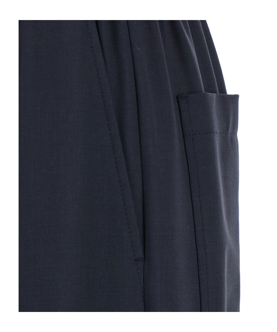 Brunello Cucinelli Blue Pants With Elastic Waist