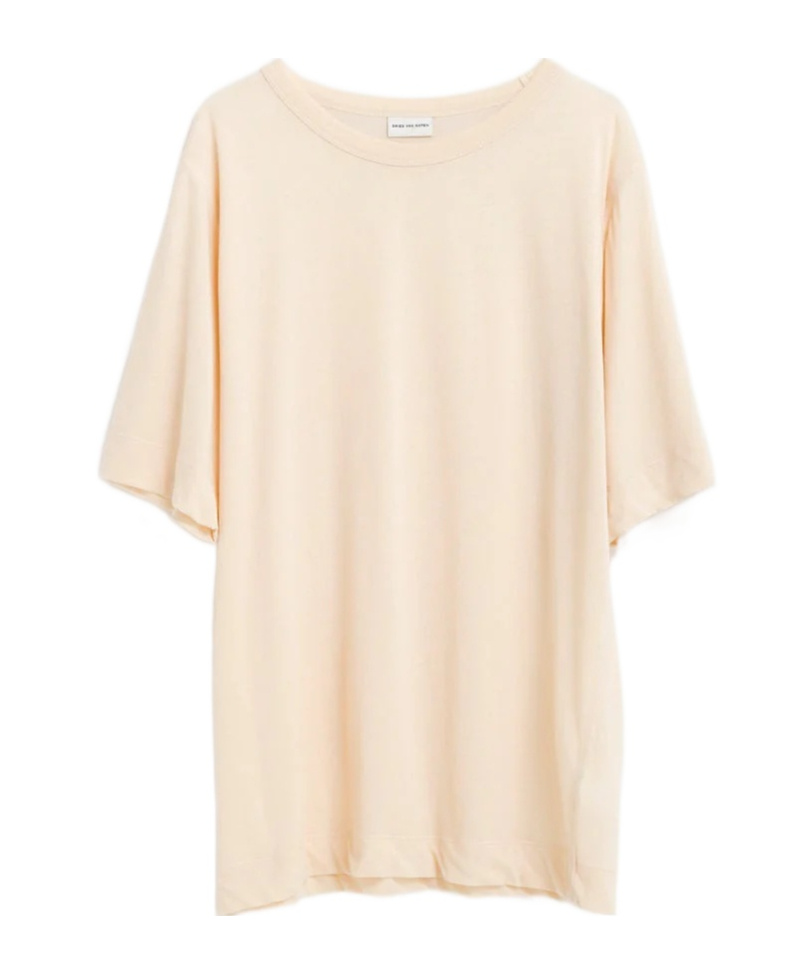 Dries Van Noten Crew Neck T-shirt In Nude