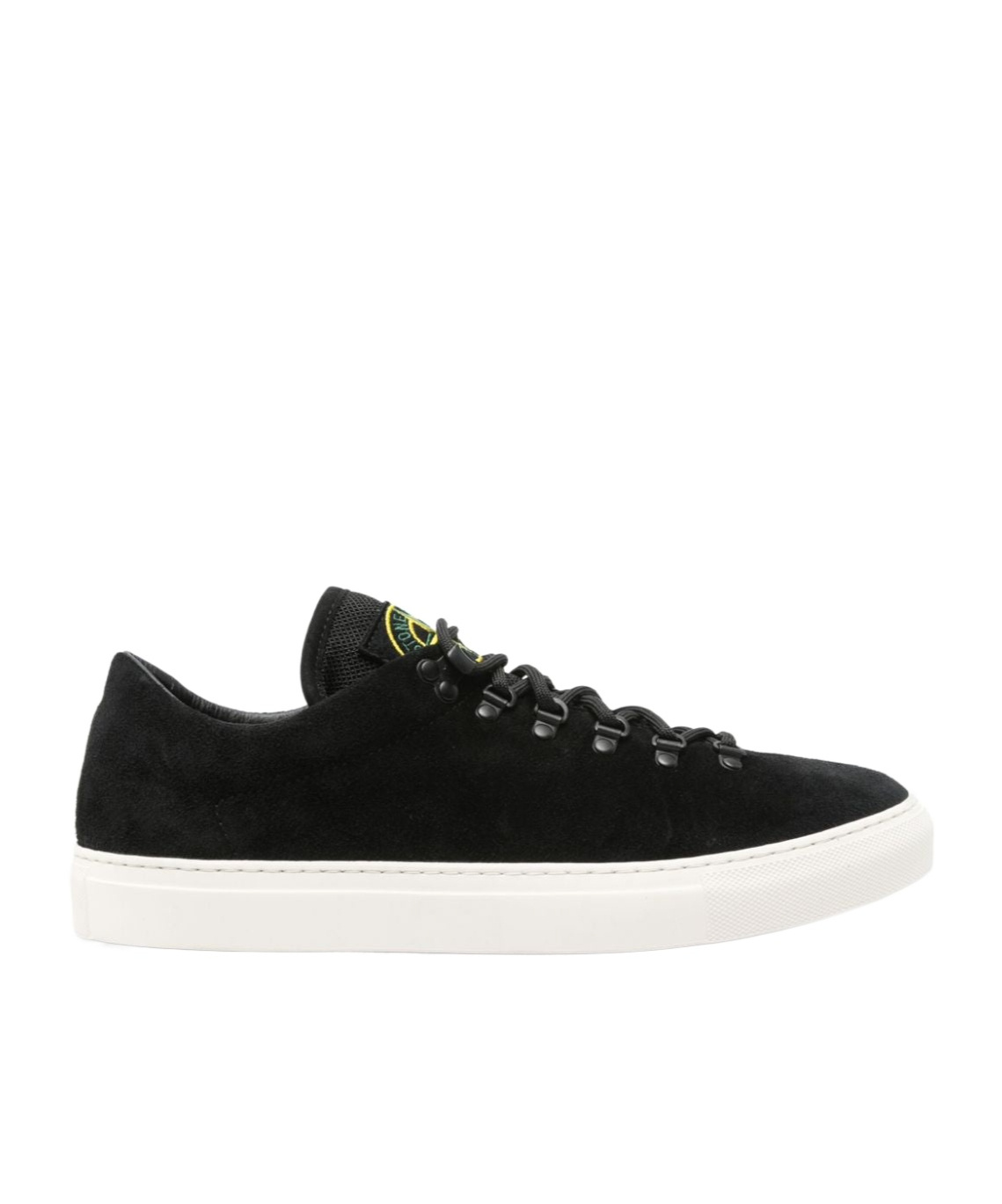 Stone Island Low Top Suede Sneakers In Black