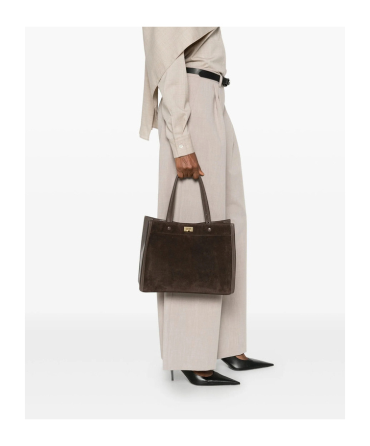 Anya Hindmarch Mortimer Panelled Tote Bag In Brown