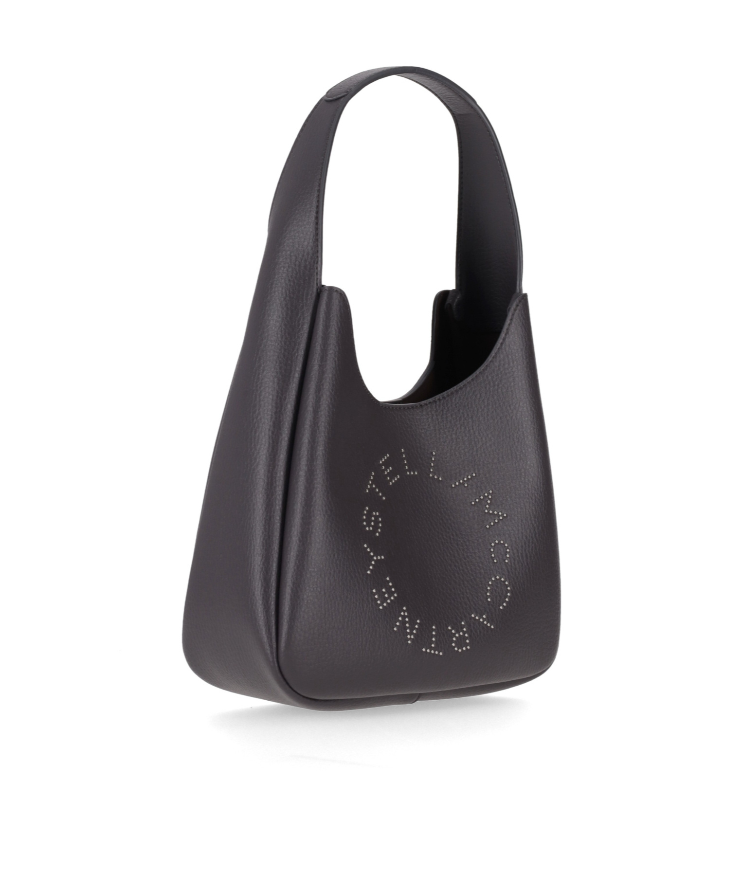 Stella Mccartney Hobo Bags Logo Shoulder Strap Structured Shape In Black