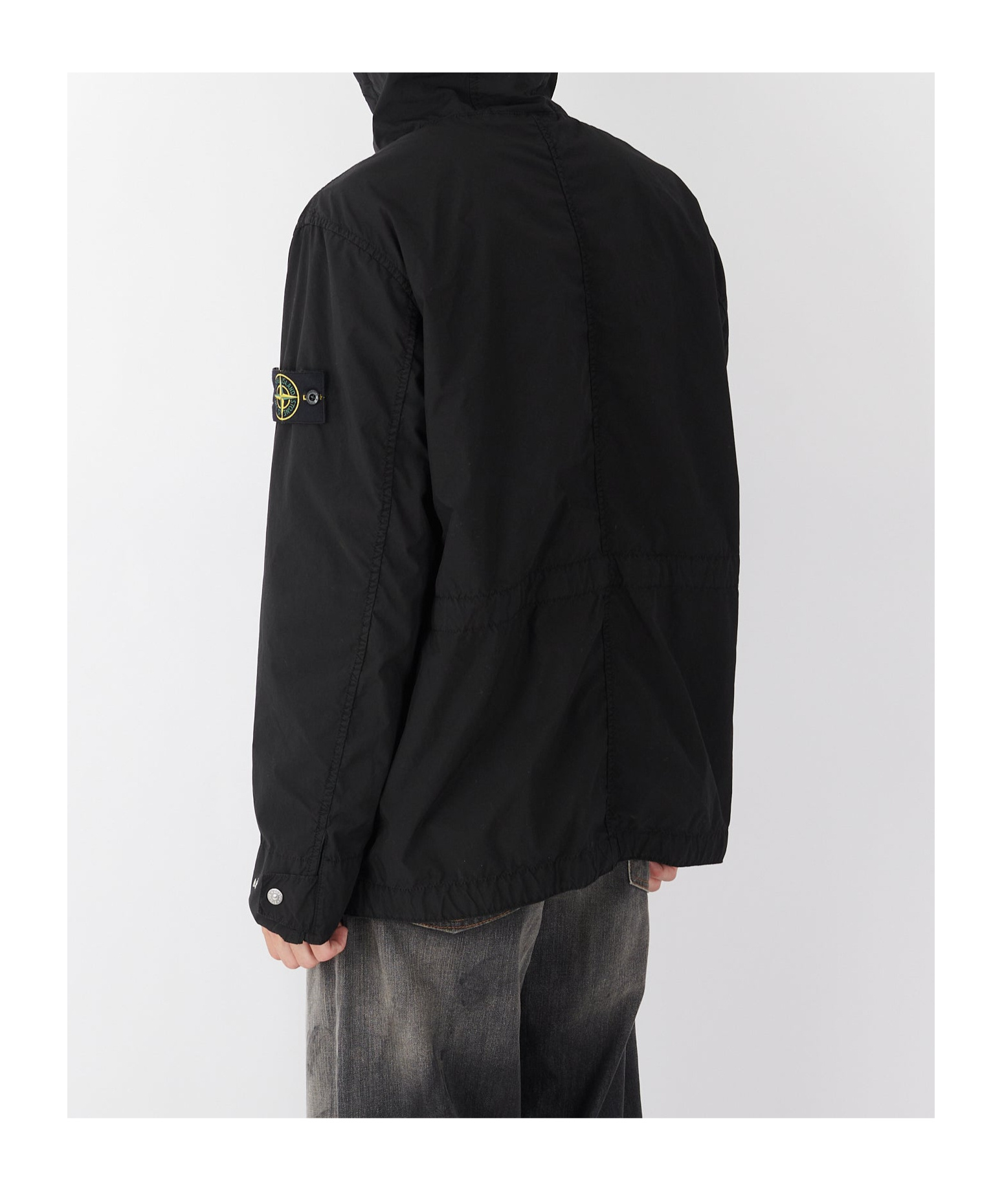Stone Island Light Compact Touch Poly-tc Jacket Black In Black