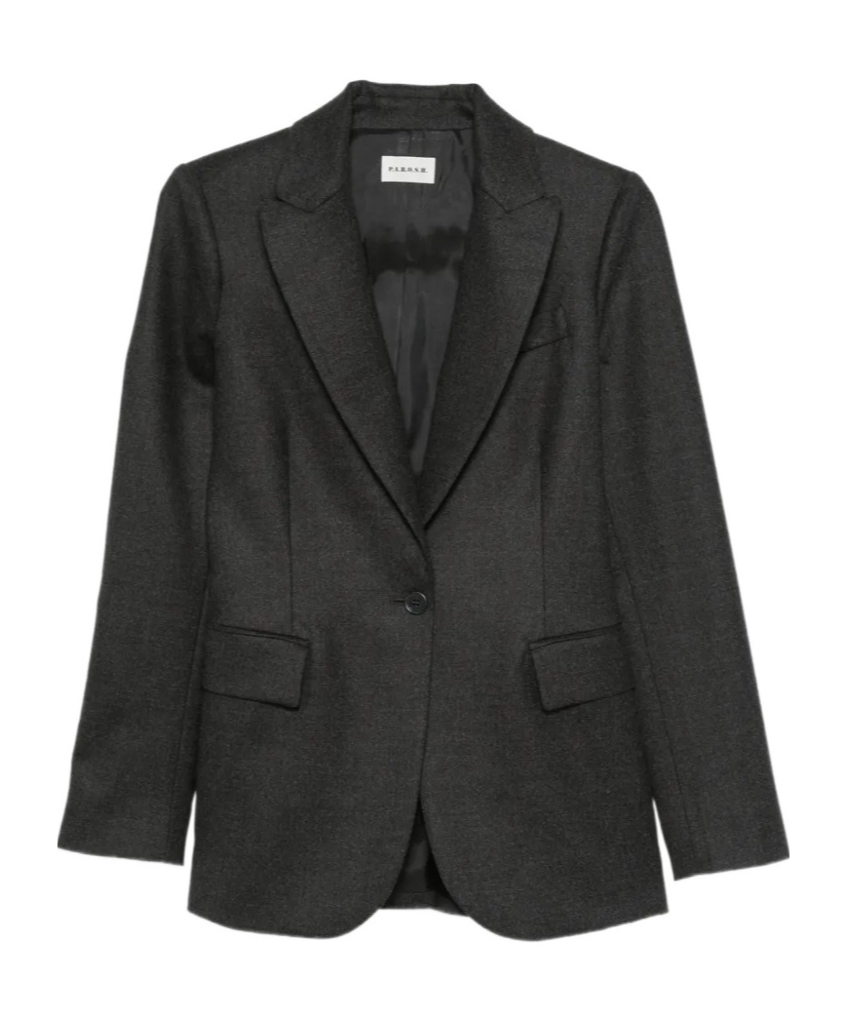 P.a.r.o.s.h Ludy Single-breasted Notched-lapels Blazer In Antracite