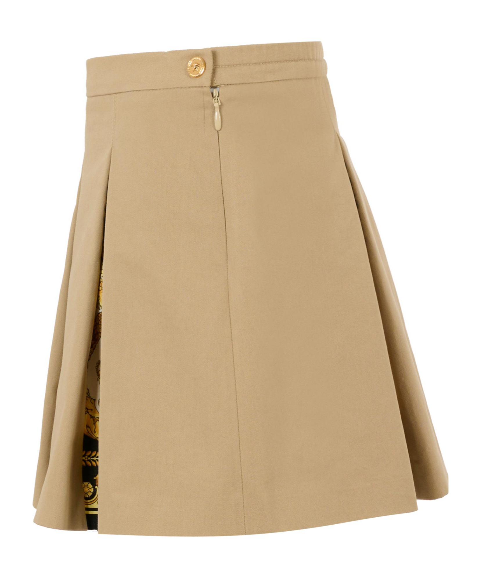 Versace Pleated Panelled Skirt In Blue