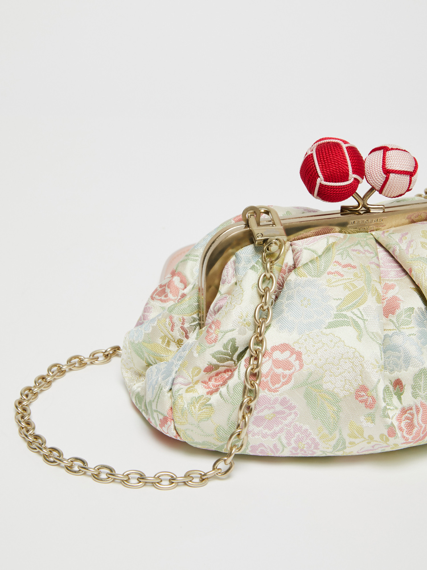 Weekend Max Mara Jacquard Silk Shoulder Bag In Nude