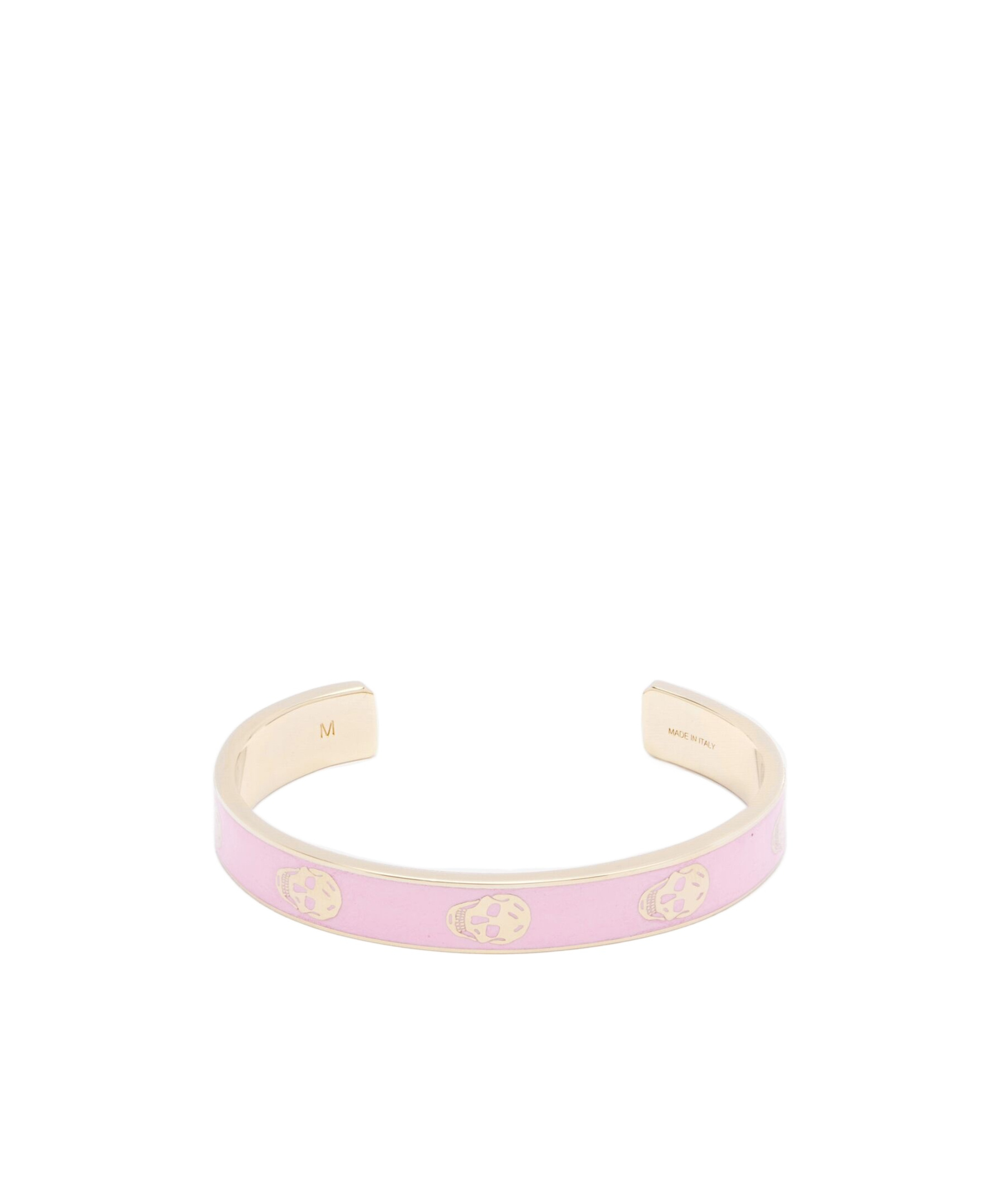 Alexander Mcqueen Women's Thin Skull Cuff In Rose In Pink