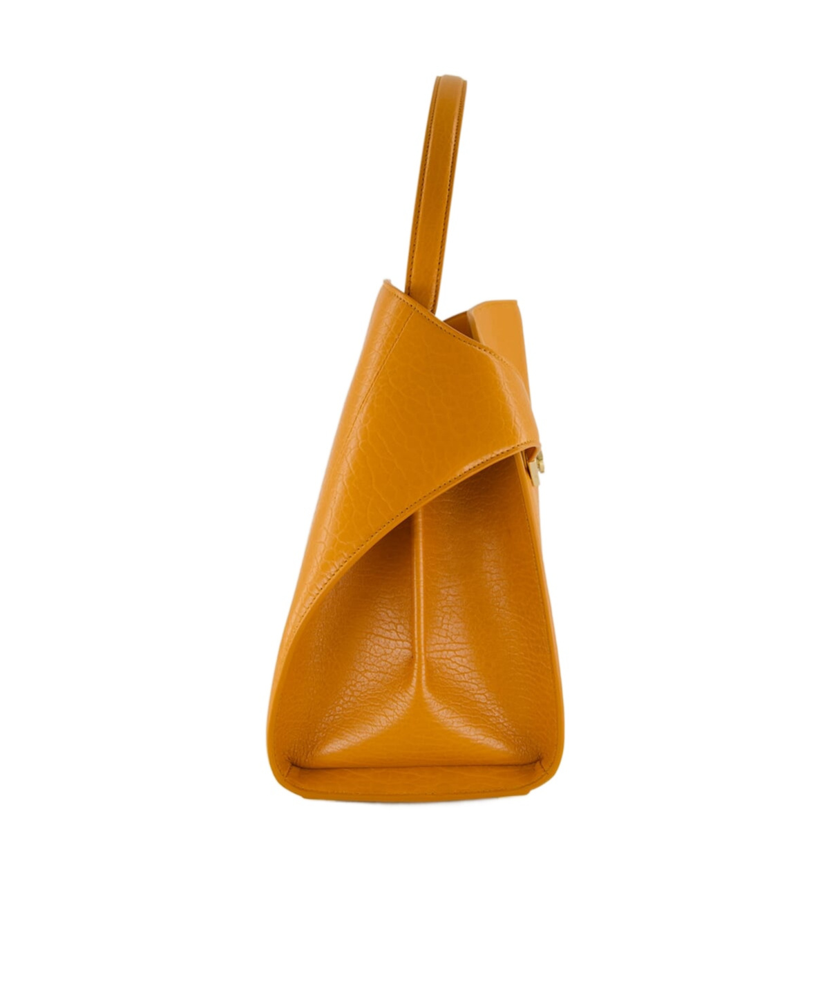 Ferragamo Medium Hug Maxi-grain Leather Shoulder Bag In Orange