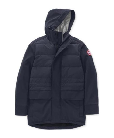 Canada Goose Carson Hooded Down Jacket In Navy Blue