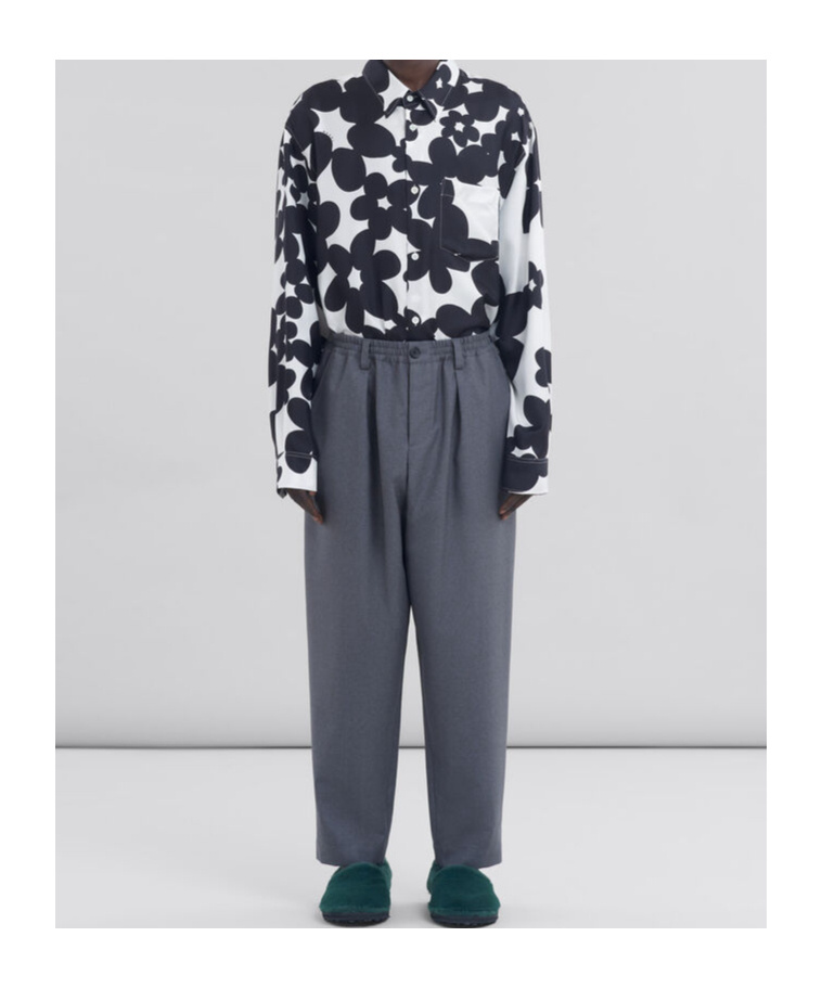 Marni Elasticated Waistband Trousers In Black