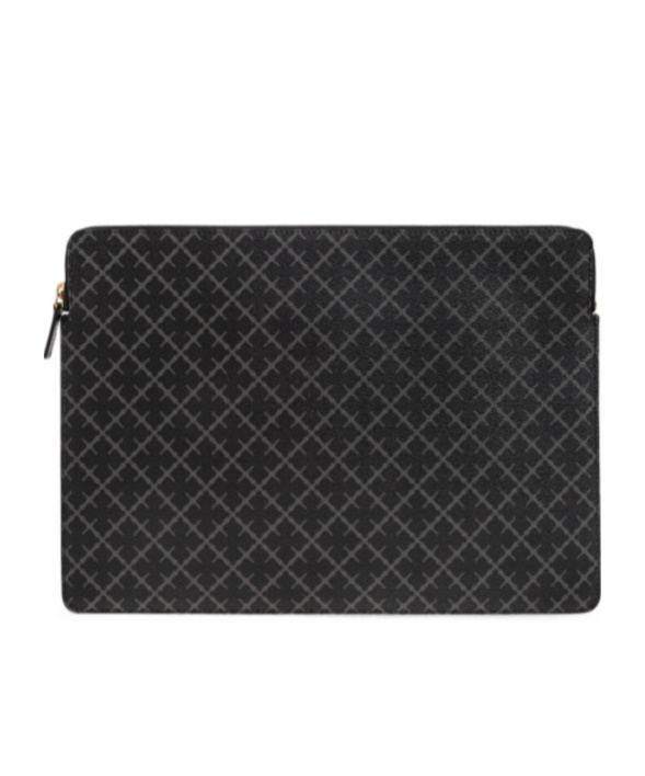 By Malene Birger Ivys Monogram-print Laptop Case In Black