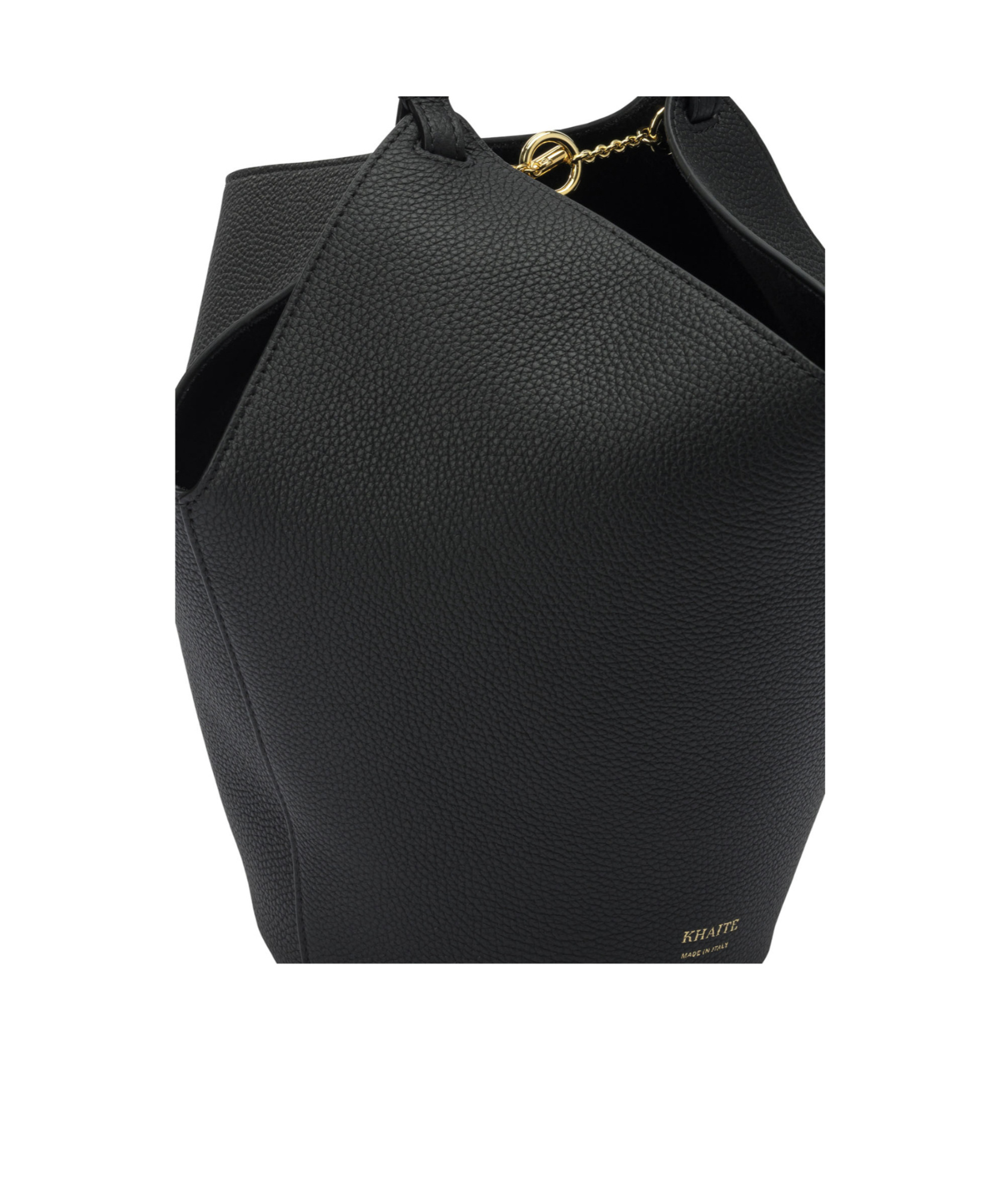 Khaite Lotus Chain Detailed Mini Tote Bag In Black