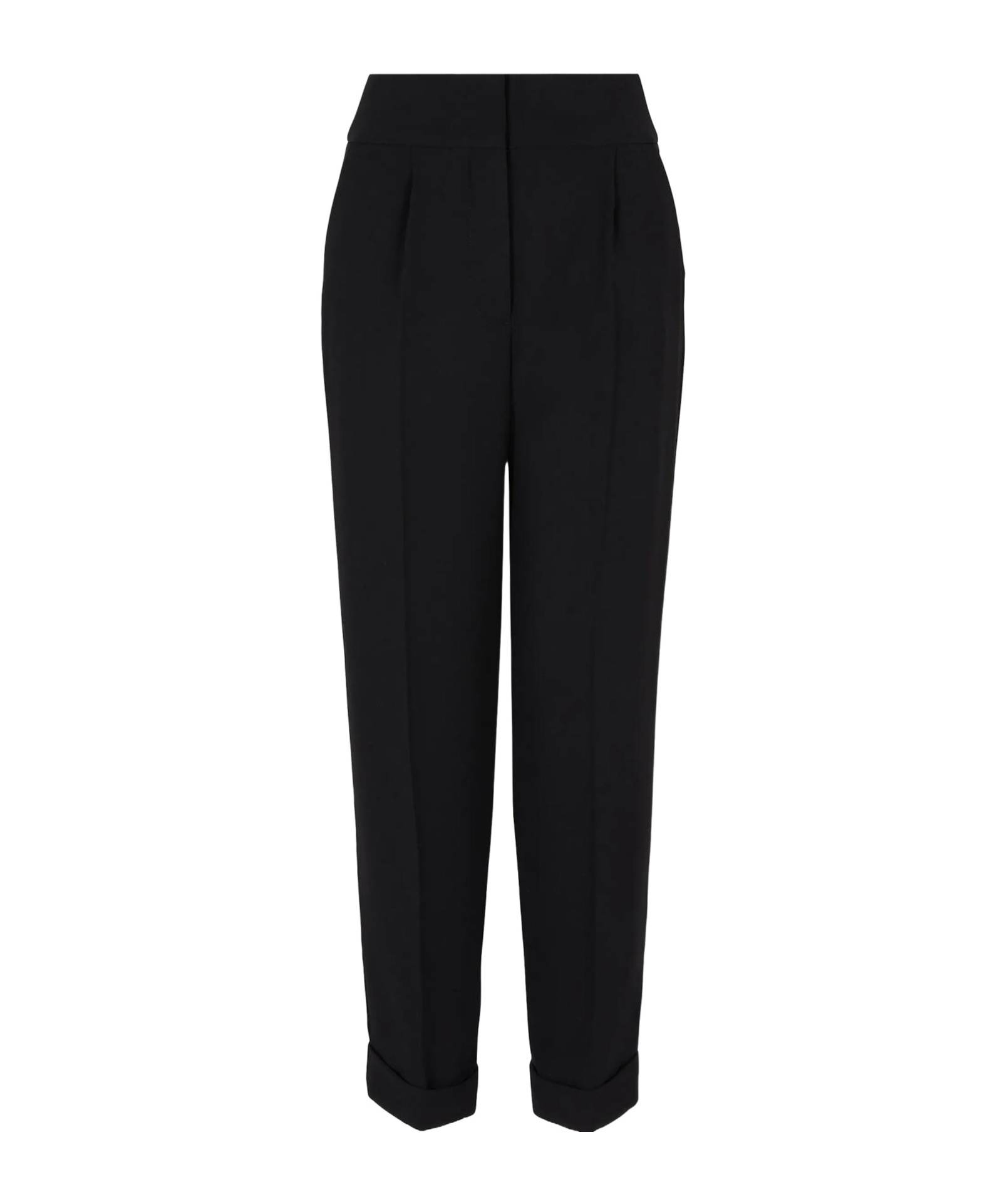 Armani Exchange Soft Trousers With Pleats In Black