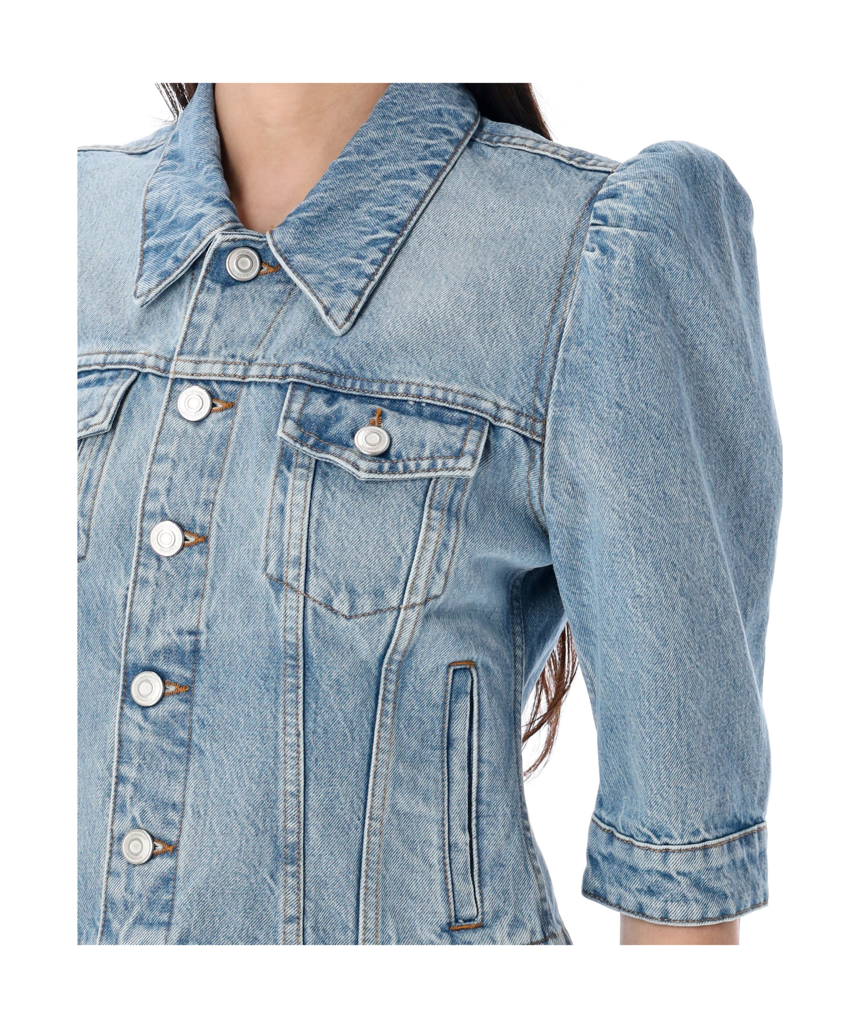 Coperni Tailored Jacket Puffed Sleeves In Blue