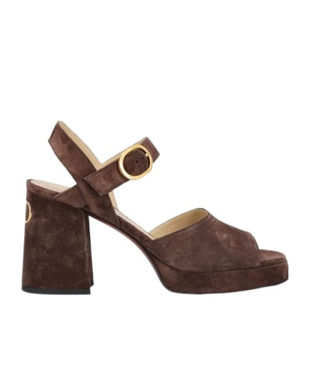 Valentino Fawcette Suede Platform Sandals With 100mm Heel In Brown