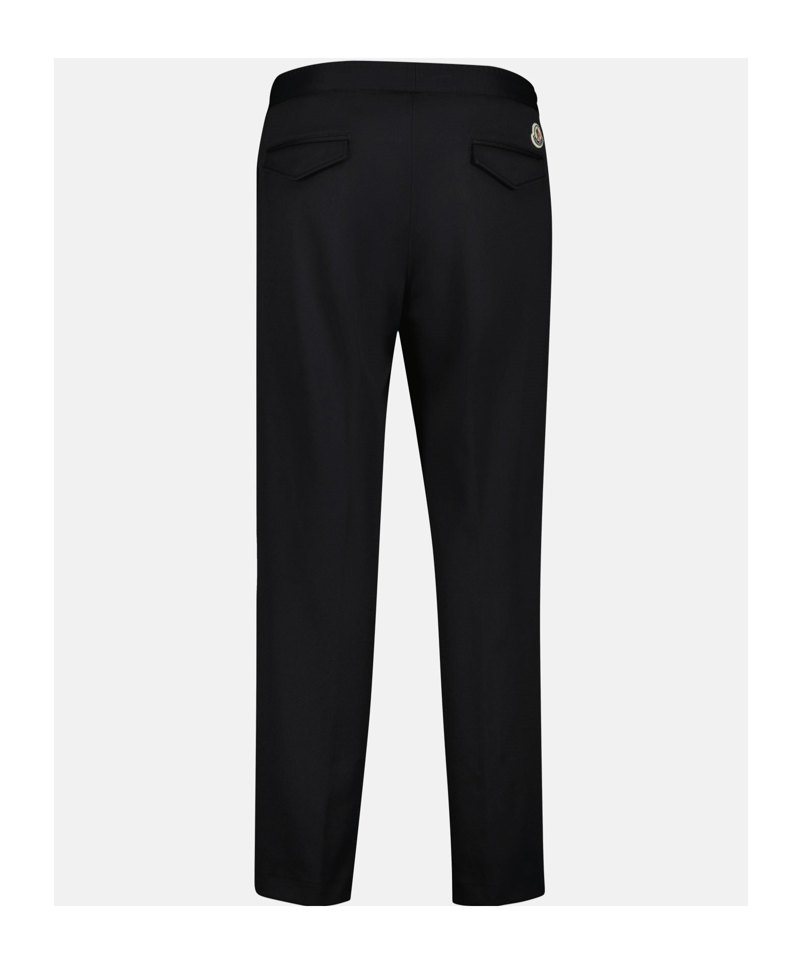 Moncler Logo Patch Drawstring Track Pants In Black