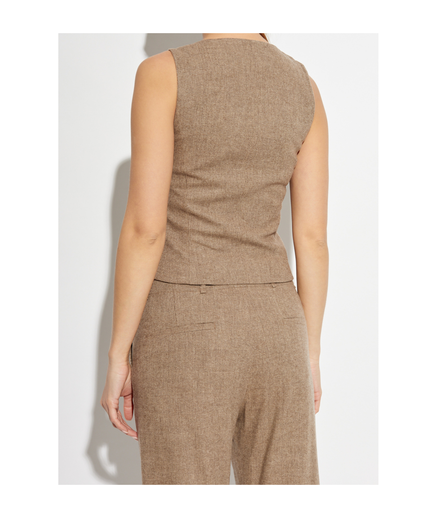 Rag & Bone Womens Camelpld Mariana Square-neck Wool-blend Waistcoat In Brown