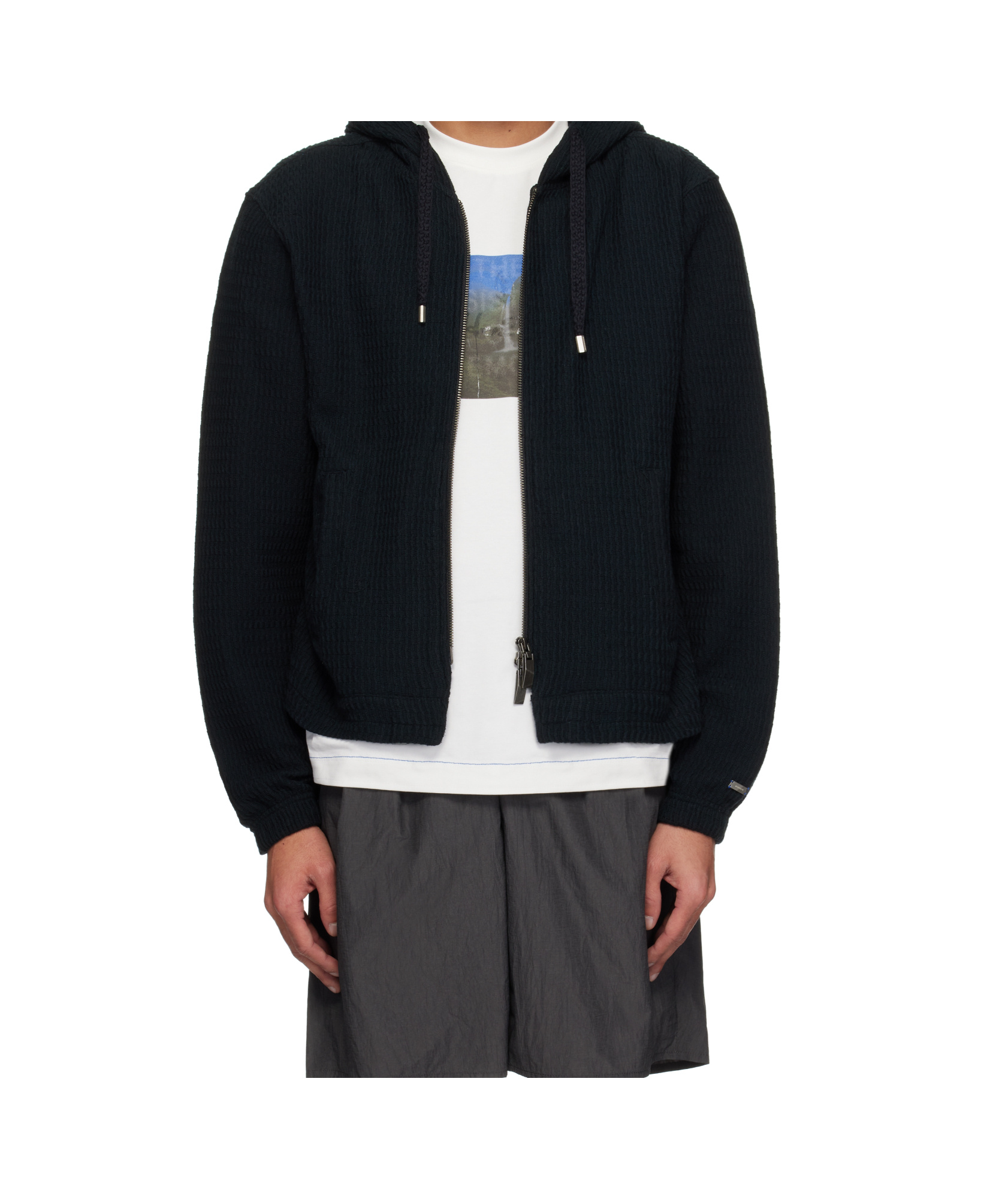 Ader Error Black Lunel Zip-up Product. 30 Hoodie In Black