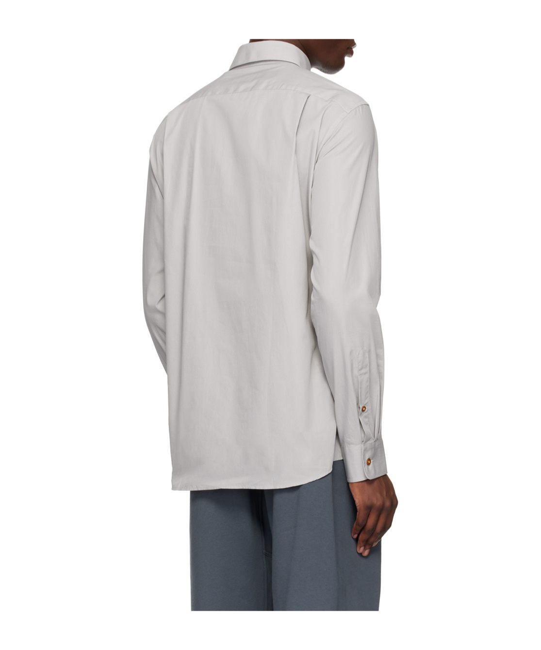 Vivienne Westwood Gray Two Button Krall Shirt In White