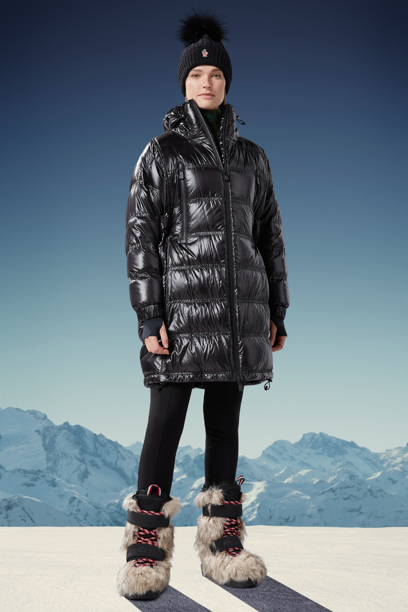 Moncler Grenoble Rochelairs Long Park 1 In Black