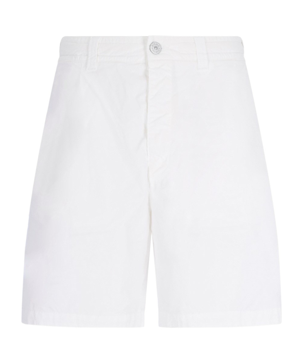 STONE ISLAND LOGO-PRINT BERMUDA SHORTS 