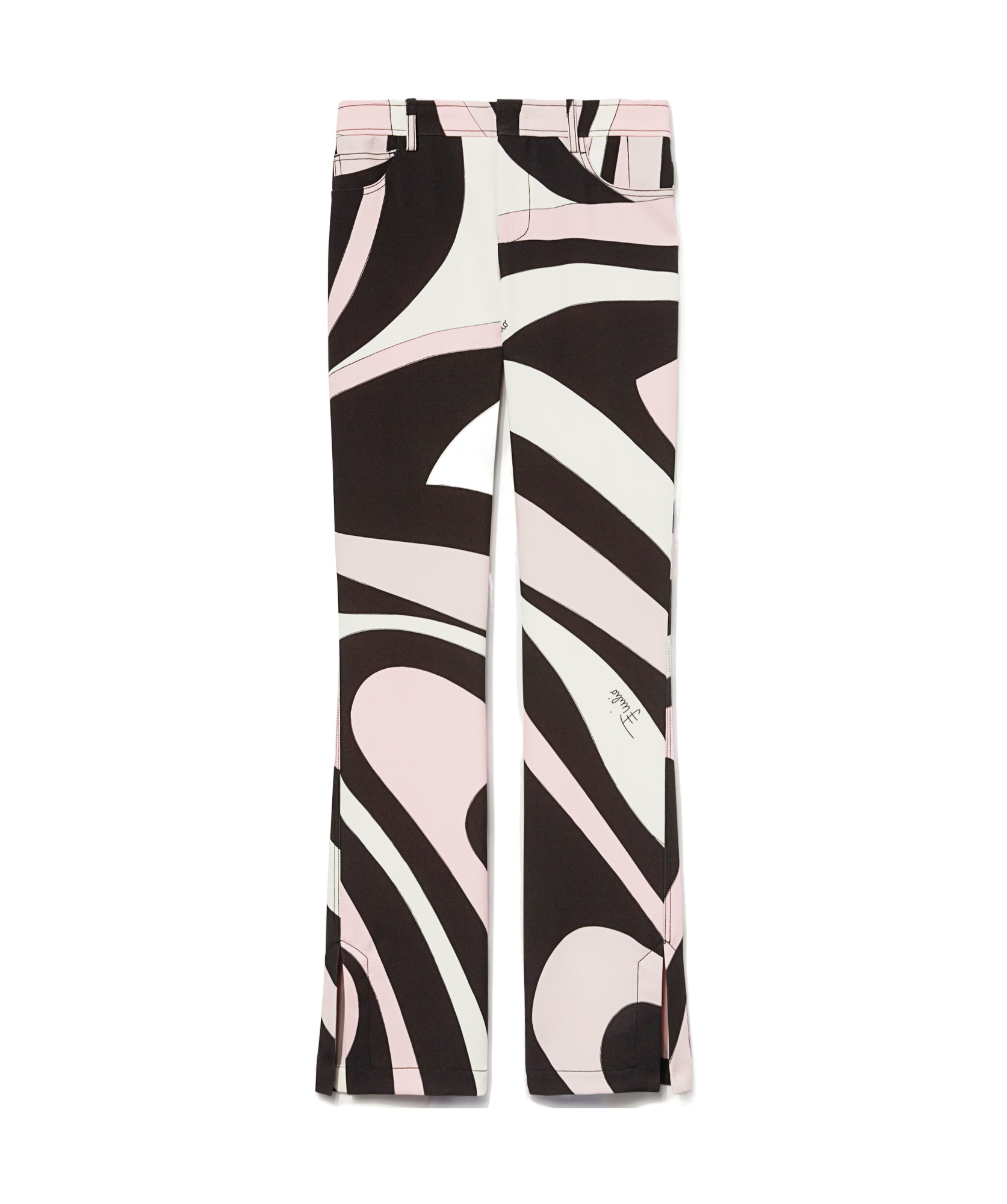 Pucci Emilio Stretch Nylon Pants With Marble Pattern In Black