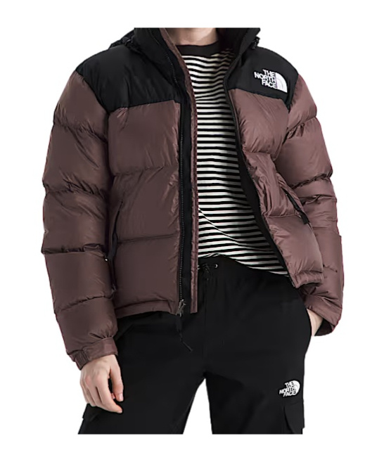 The North Face 1996 Retro Nuptse Jacket Khumbu Climbing School White Dune Nylon Coats Brown In Brown