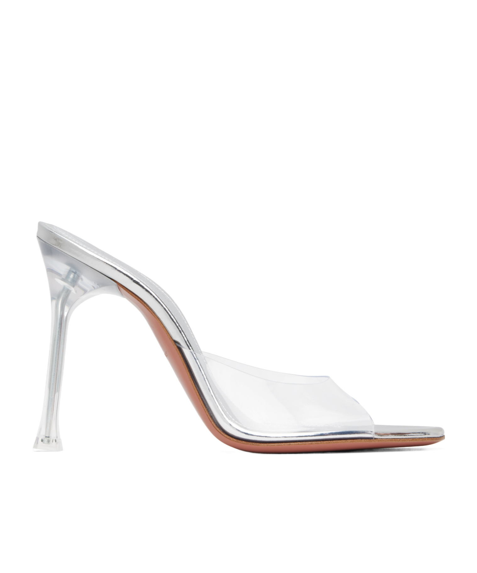 Amina Muaddi Alexa Glass 105 Sandals In White