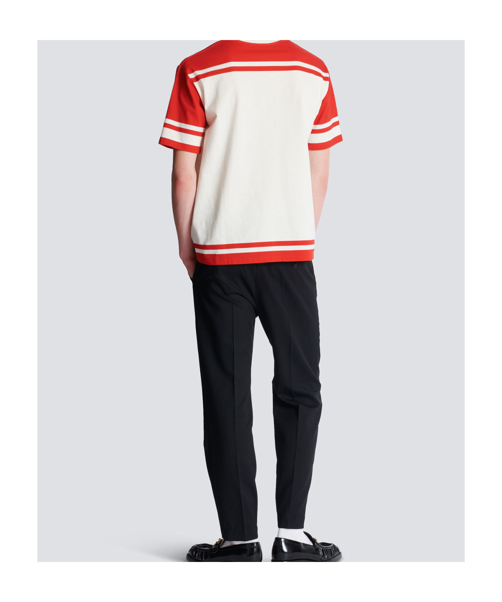 Balmain Varsity Print T-shirt In Red