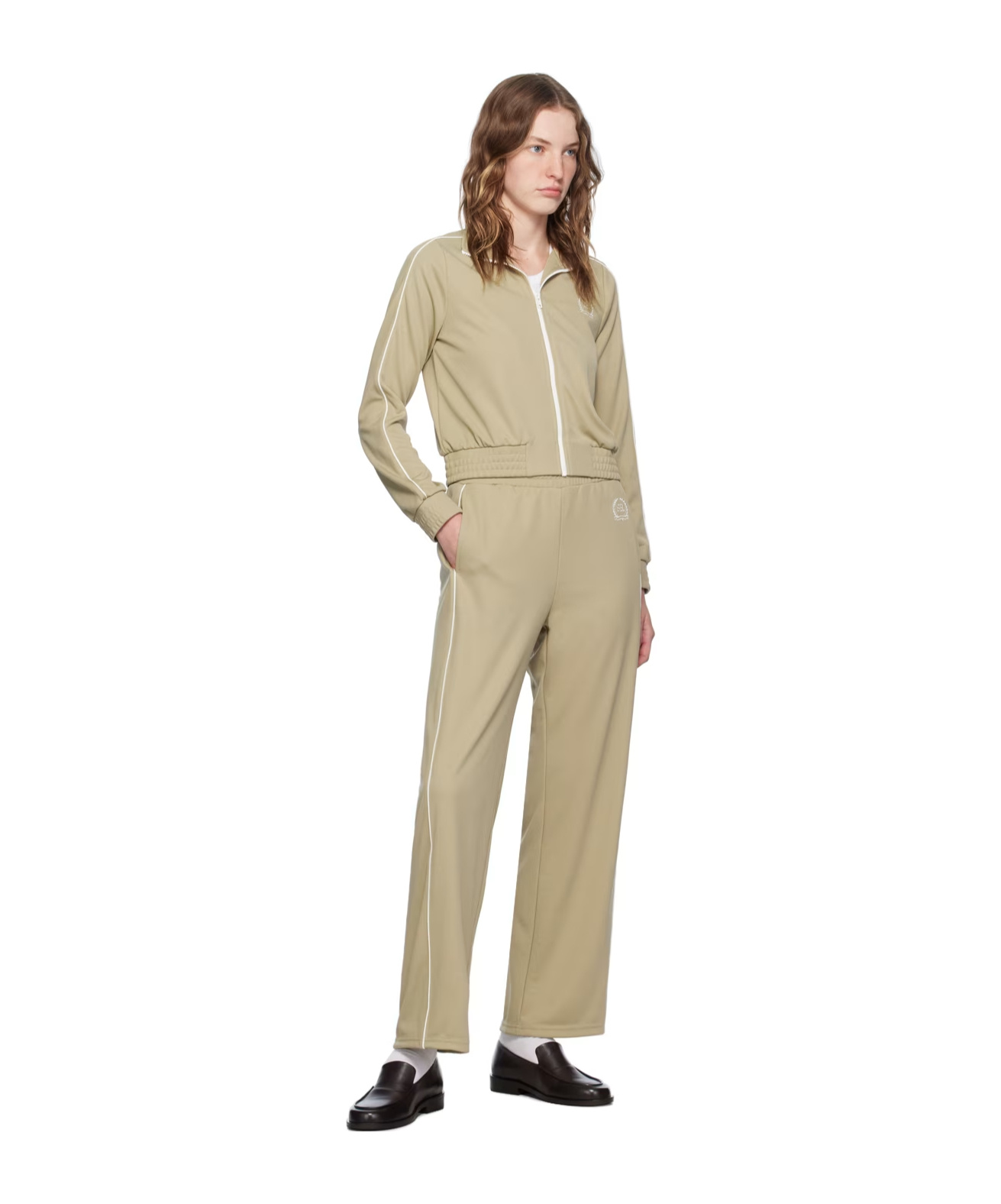 SPORTY AND RICH GOLF EMBROIDED ZIPPER CASUAL JACKET