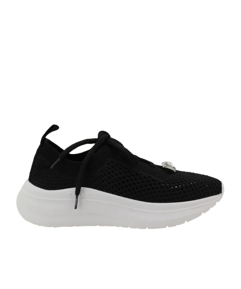 Casadei Mia Knitted Lace-up Sneakers