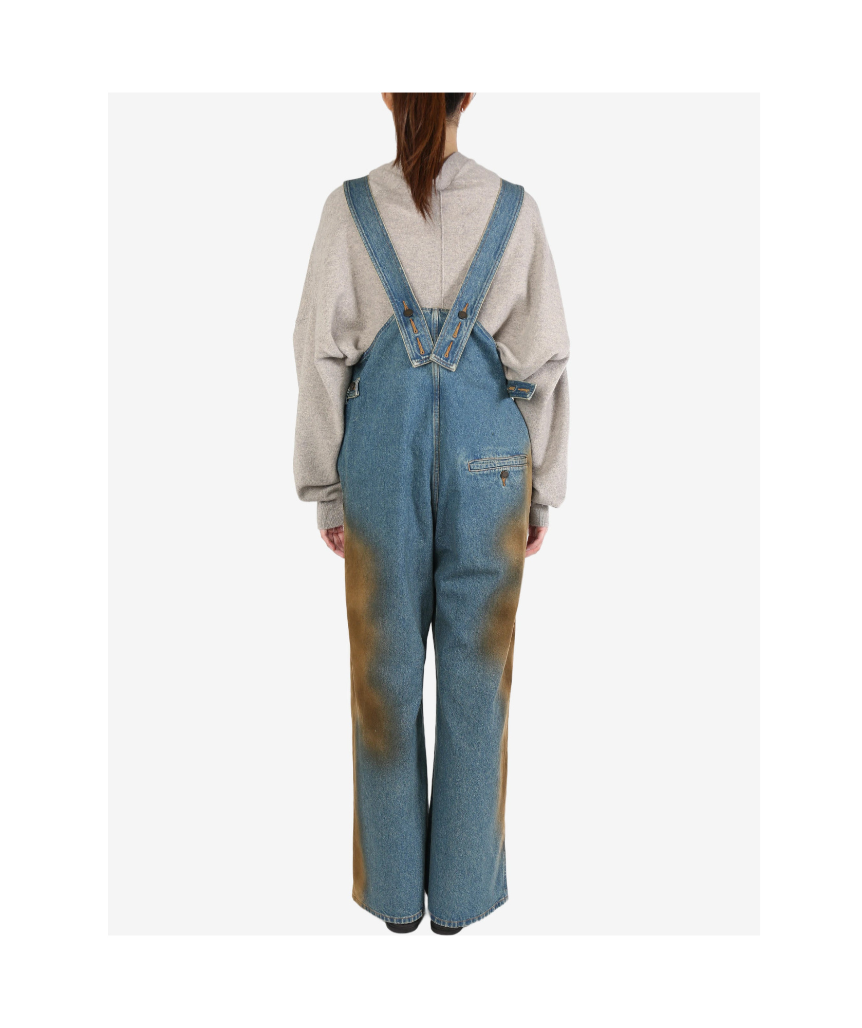 Shop Uma Wang Denim Overalls In Blue
